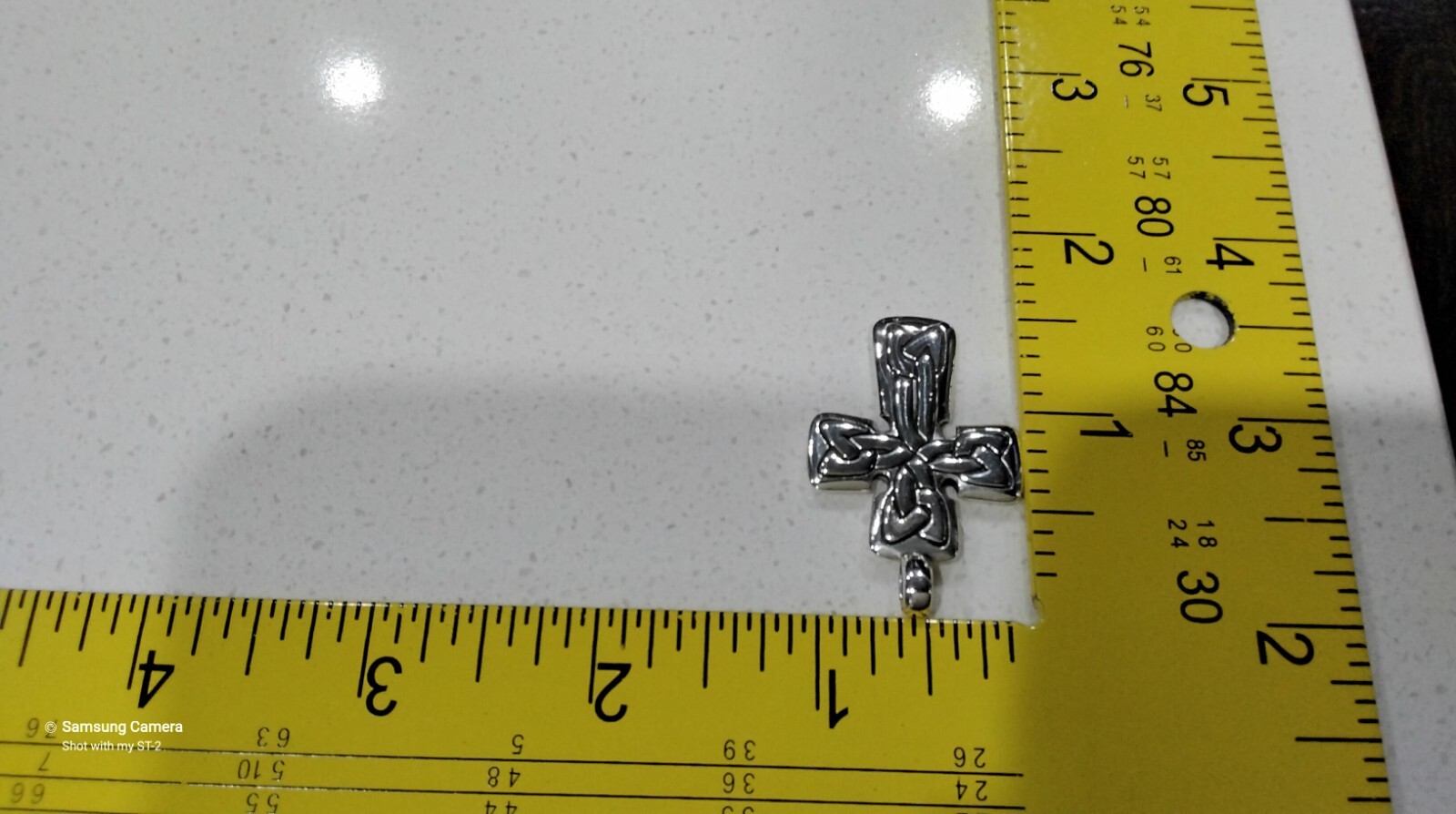 Retired James Avery Celtic Knot Cross Sterling Silver Pendant Fixed Bail JA Box