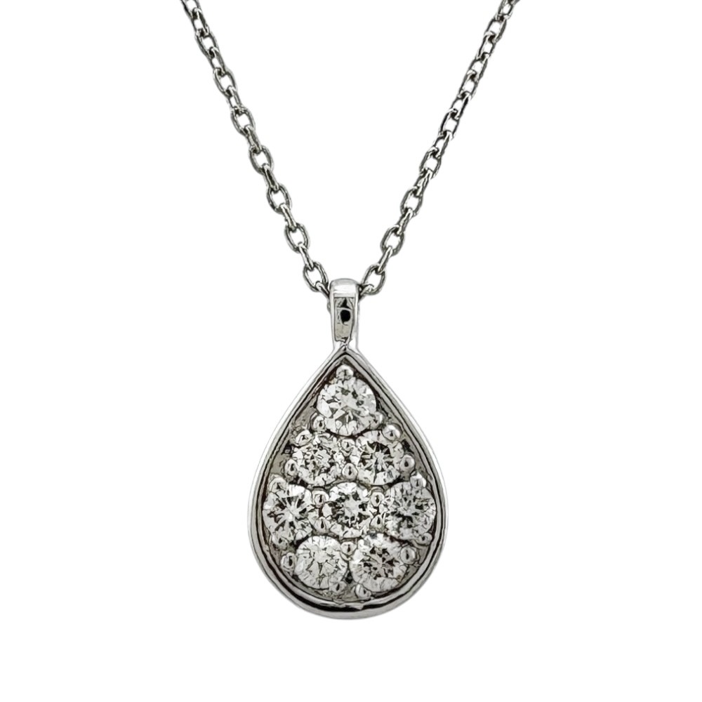 no brand Necklace Pt850Platinum diamond 0.15ct drop used