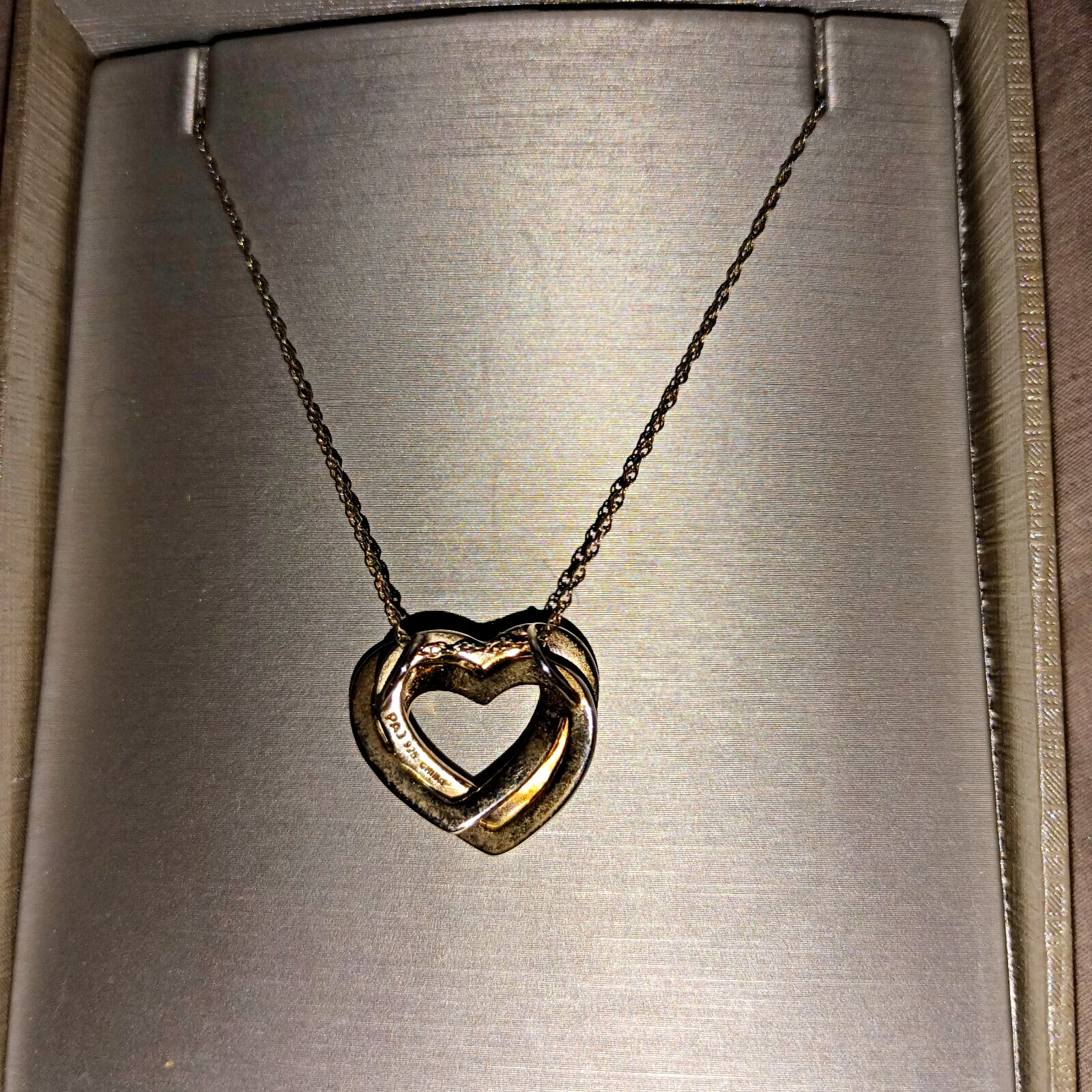 Zales Sterling Silver Diamond Accent Heart Shape Necklace New in Box