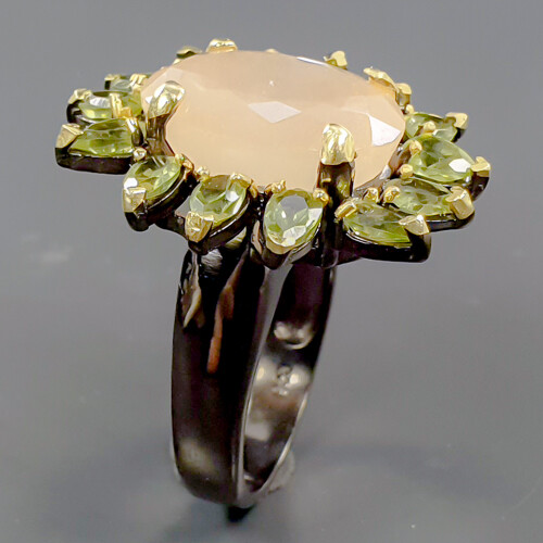 Natural  Not Enhanced Quartz Ring 925 Sterling Silver Size 9 /B-R1815