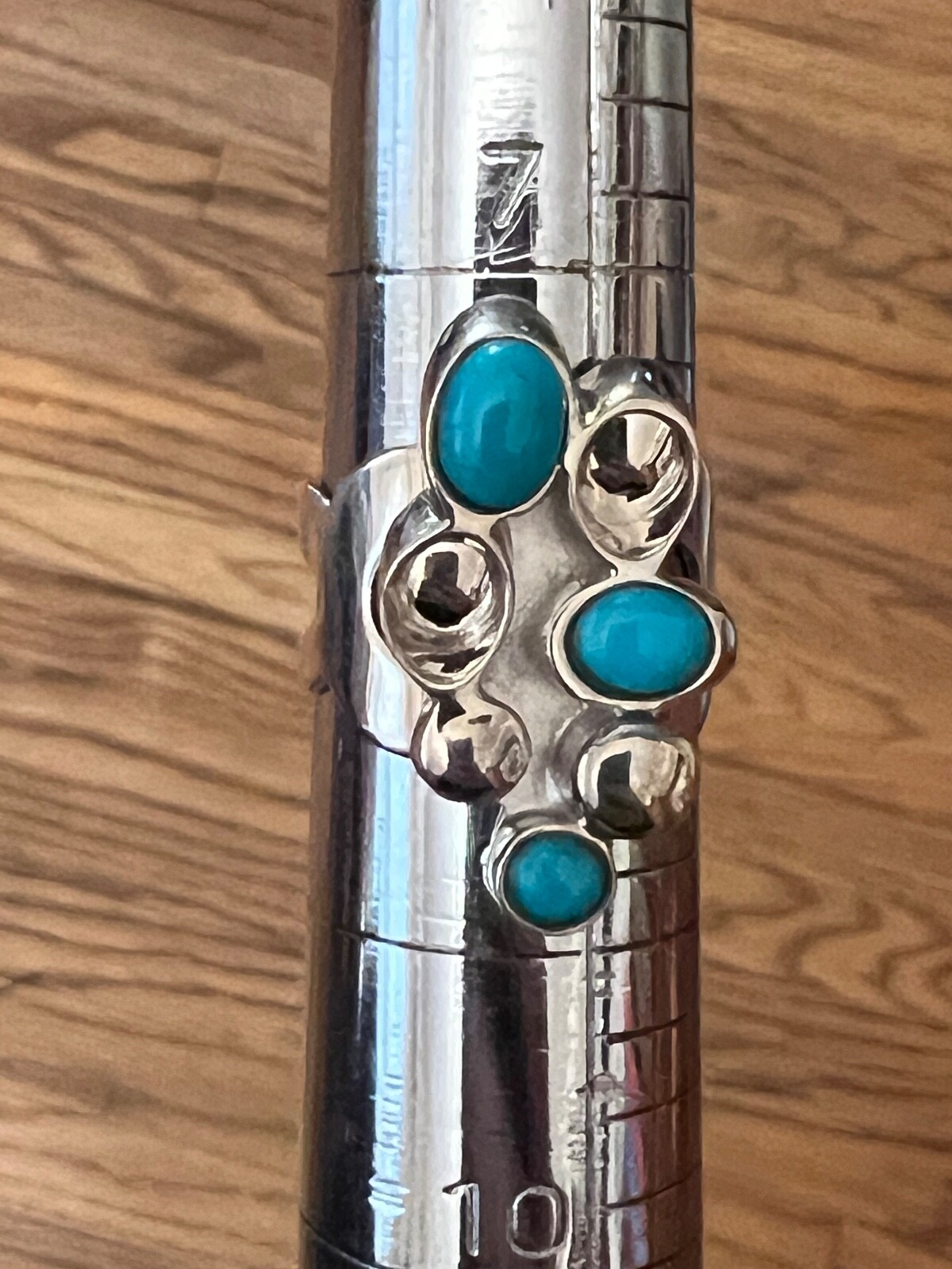 925 Sterling Silver Turquoise Ring Size 8 💗