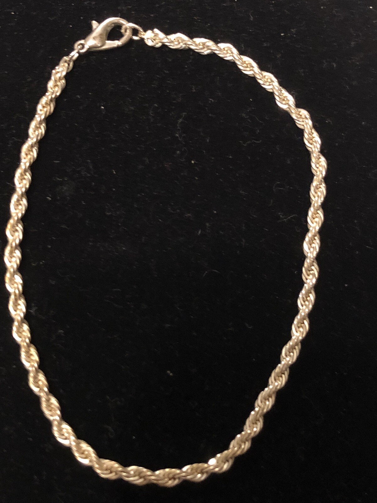 Nice Silver & GoldTone Twisted Rope Bracelet 9” Free Shipping