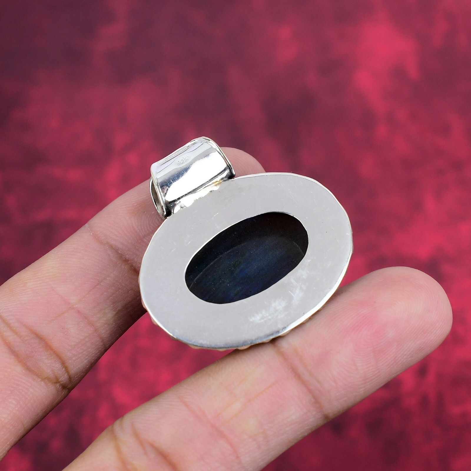 Labradorite Balancing Gemstone Handmade 925 Sterling Silver Pendant Jewelry
