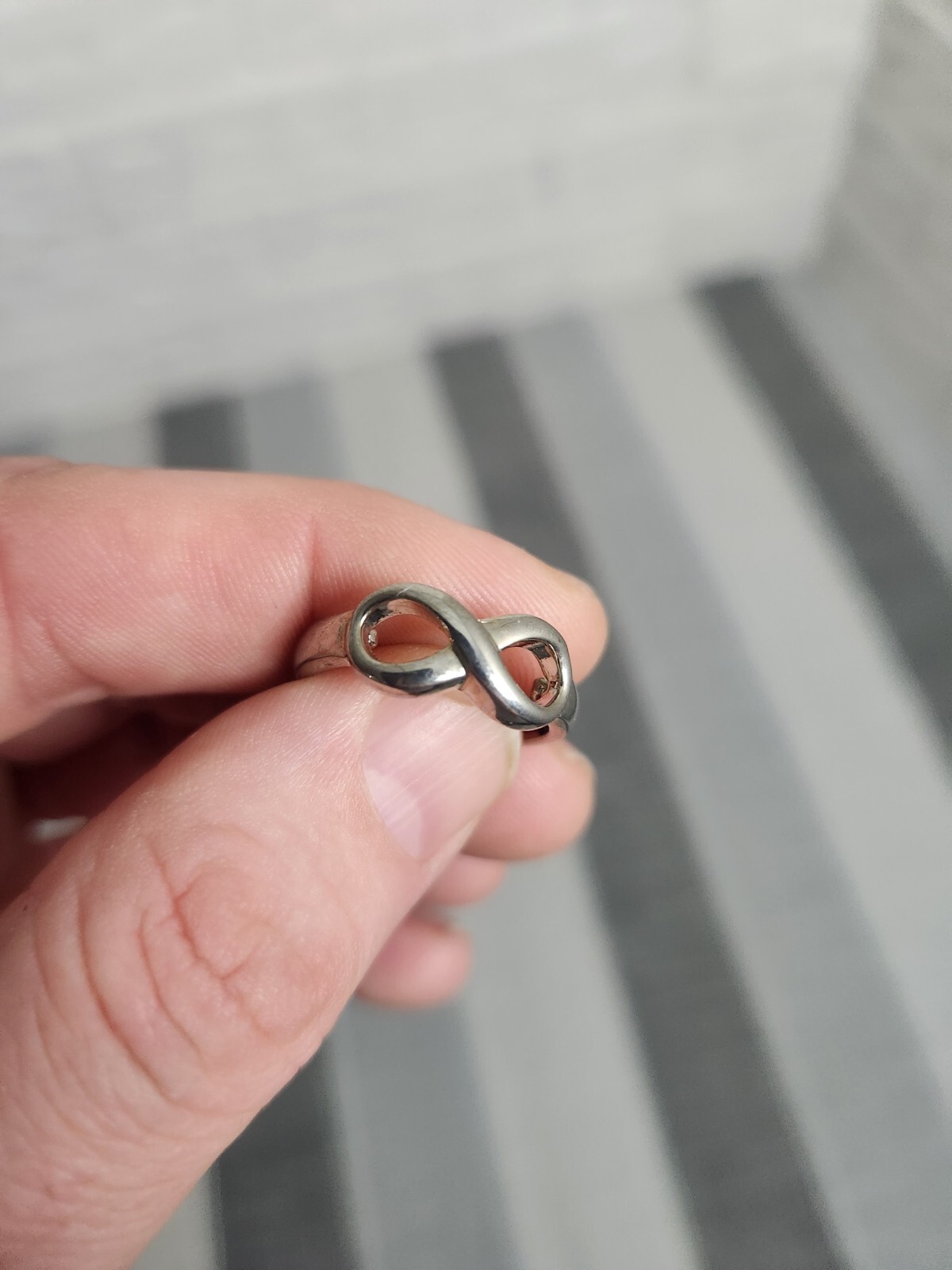 Infinity Ring Avon Silver With Sizer Inside Size 6 To 8 Promise Ring