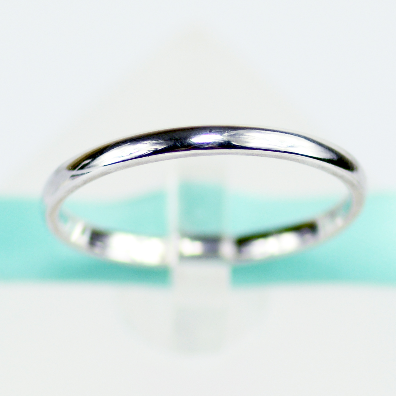 Sterling Silver 2MM Band Plain Silver Ring Comfort Women Wedding Bands Laszlo V