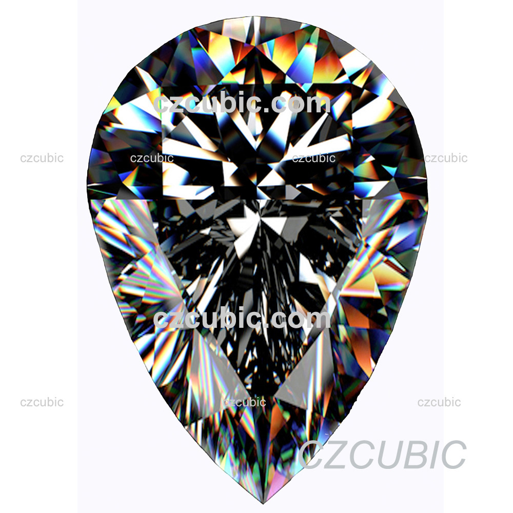 SUPER EXCELLET QUALITY PEAR SHAPE CUBIC ZIRCONIA RUSSIAN SIMULATED LOOSE STOEN