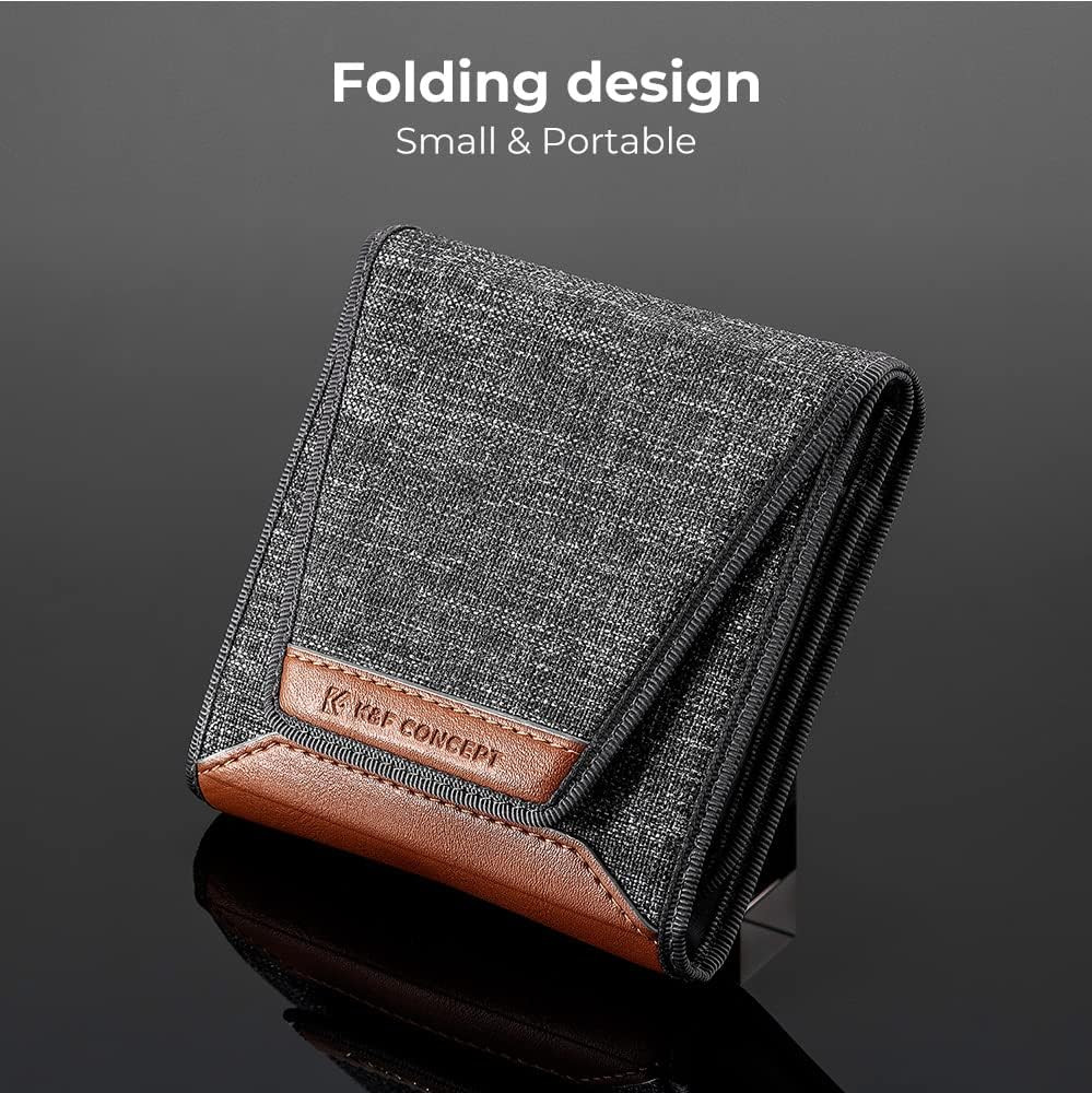 Lens Filter Pouch, Lens Filter Case 3 Pocket Professional Photography Filter Hol