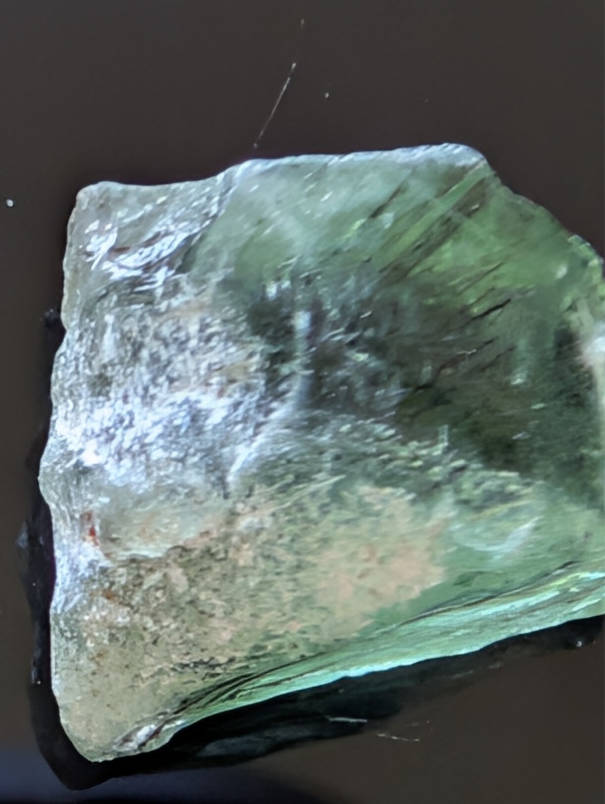 USA Seller 9.85 ct Rutilated peridot IF only rutile facet rough gemstone