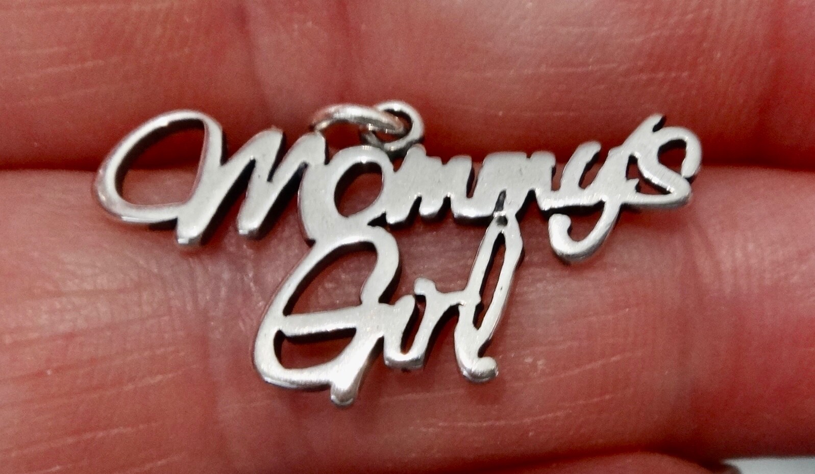 Sterling Silver 15x27mm Mother Daughter Mommy’s Girl Charm