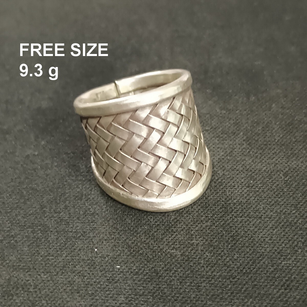 FINE SOLID SILVER RING FIXED SIZE VINTAGE 9g BOTTOM CUT WELLE BAND #RR094