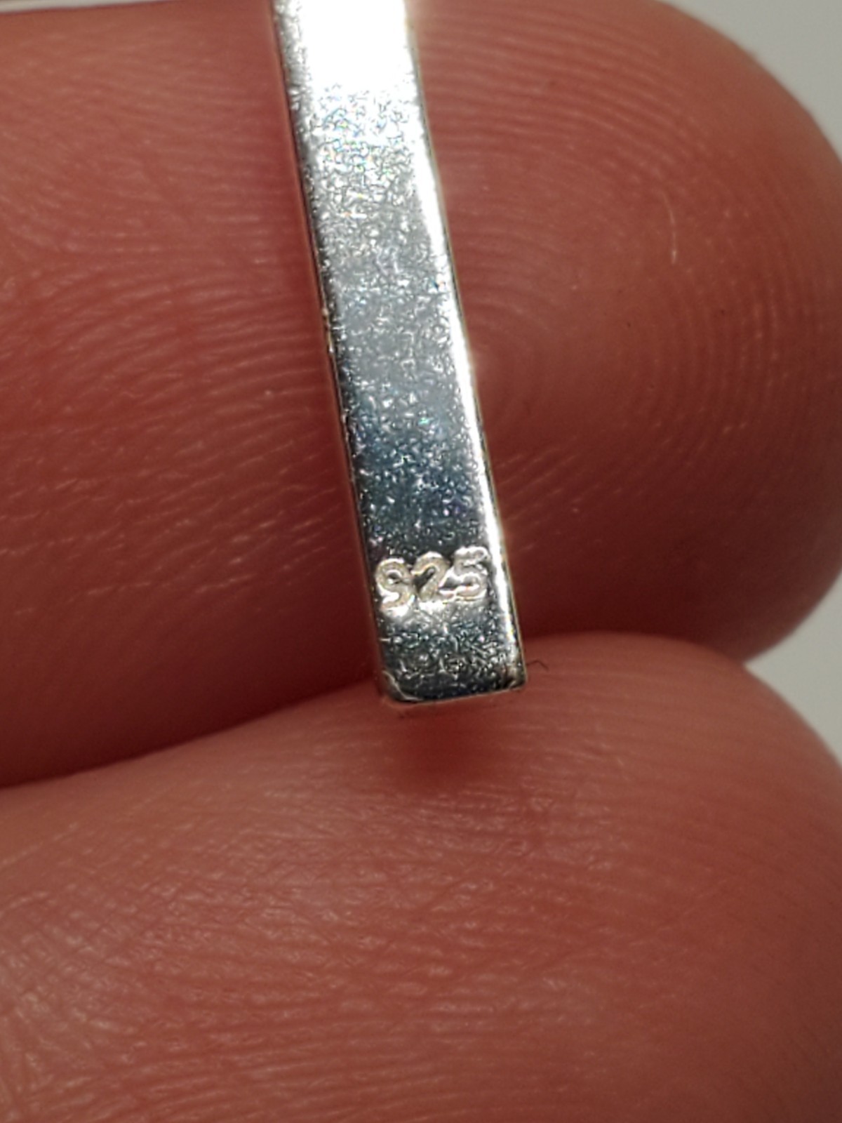 Sterling Silver Strength Bar Engraved Charm/Pendant 925