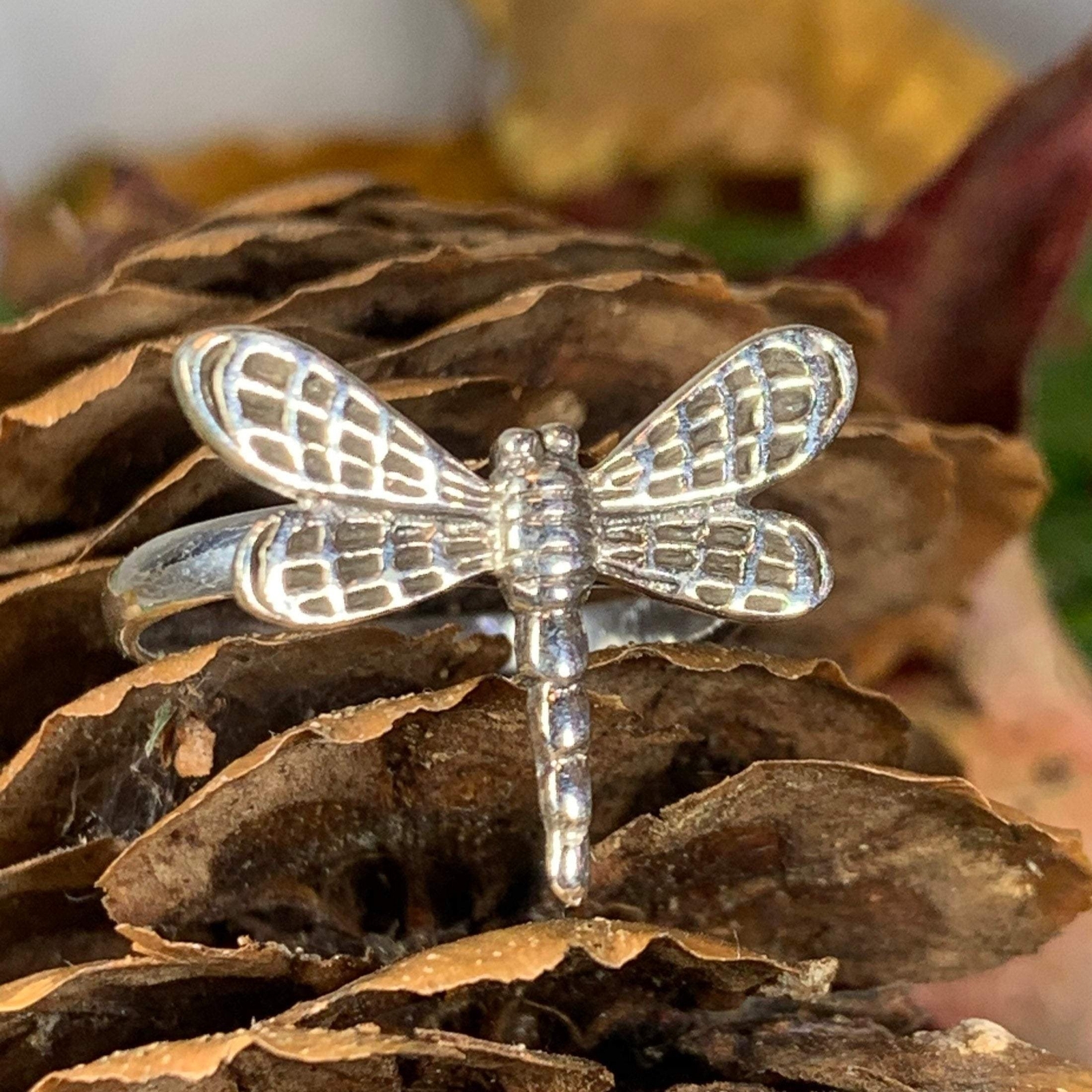 Dragonfly Ring Insect Forest Nature Girls Ladies Ring 925