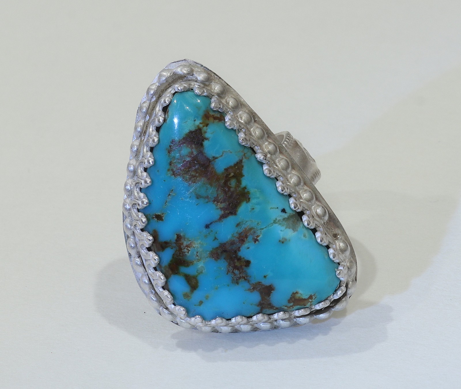 Size 7 Awesome Southwest Turquoise Ring/Number 8 Mine, NV