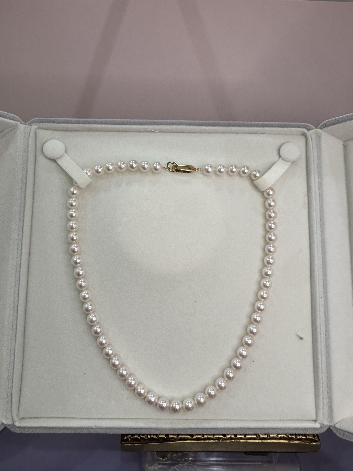 Top-Tier Aurora Hanadama Akoya Pearl Necklace 7.0-7.5mm Japan PSLA Certified