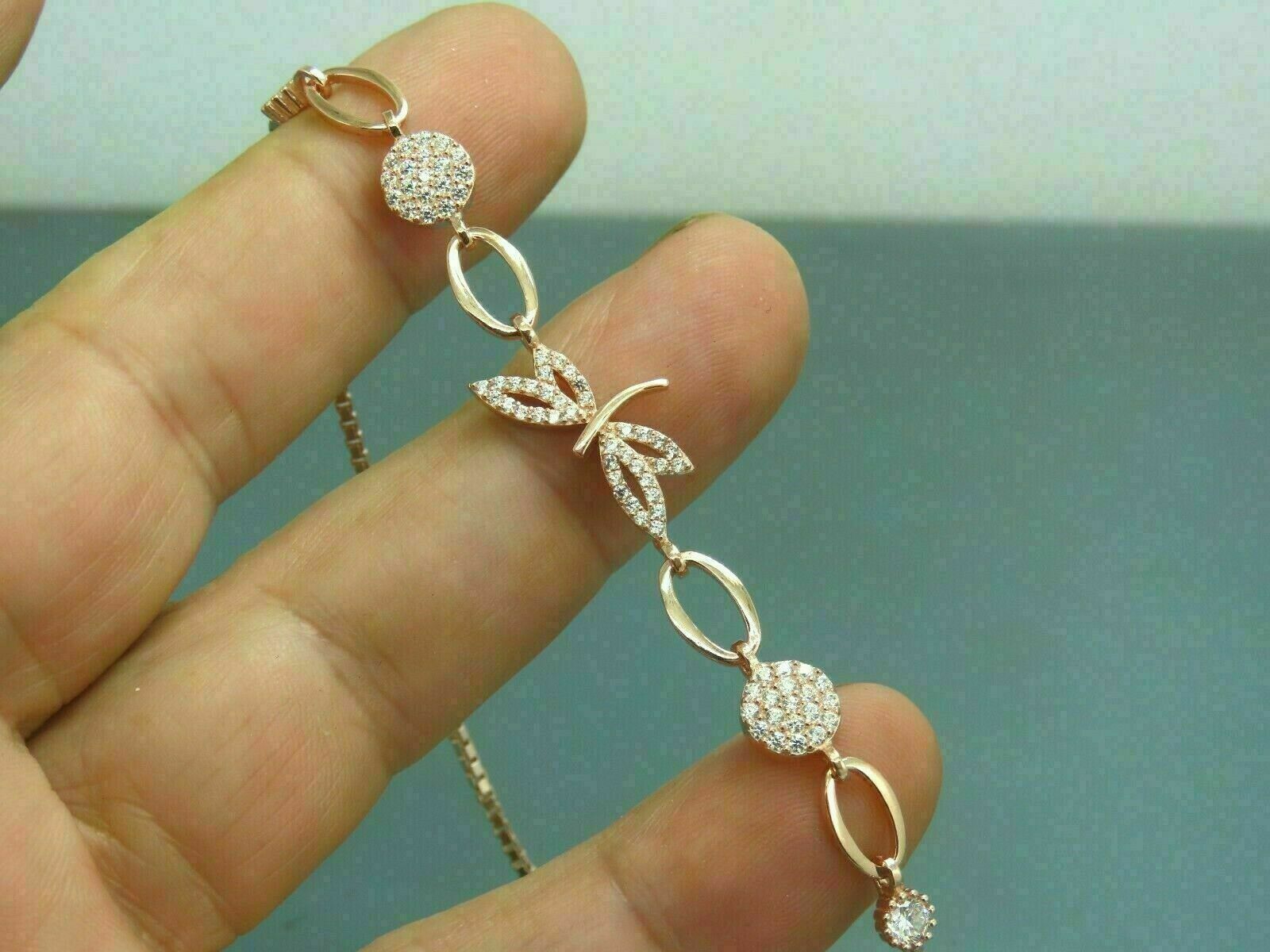 7.00 Ct Round Cut Created Diamond Wedding Tennis Bracelet Yellow Gold Plated