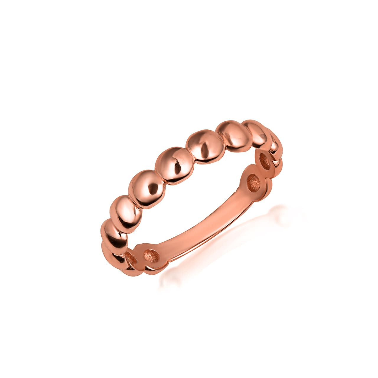 Gold Bead Band Ring (Available in Yellow/Rose/White Gold)