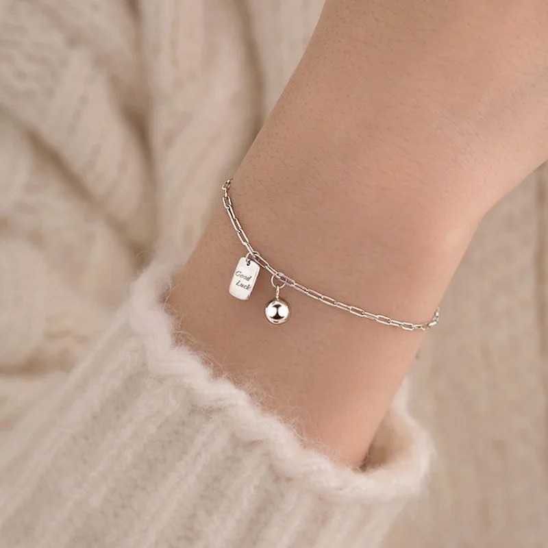 Solid 925 Sterling Silver Bracelet for Women | Vintage Handmade Simple Bangle