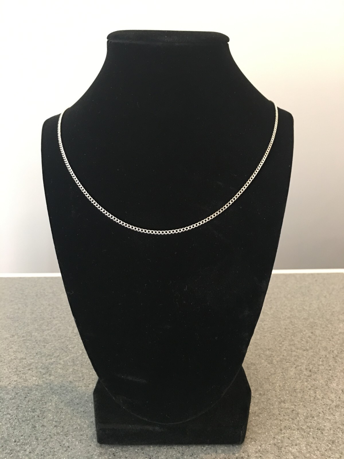 Mens Rhodium Plated Sterling Silver Chain 24 Vintage Necklace Choker New Jewelry
