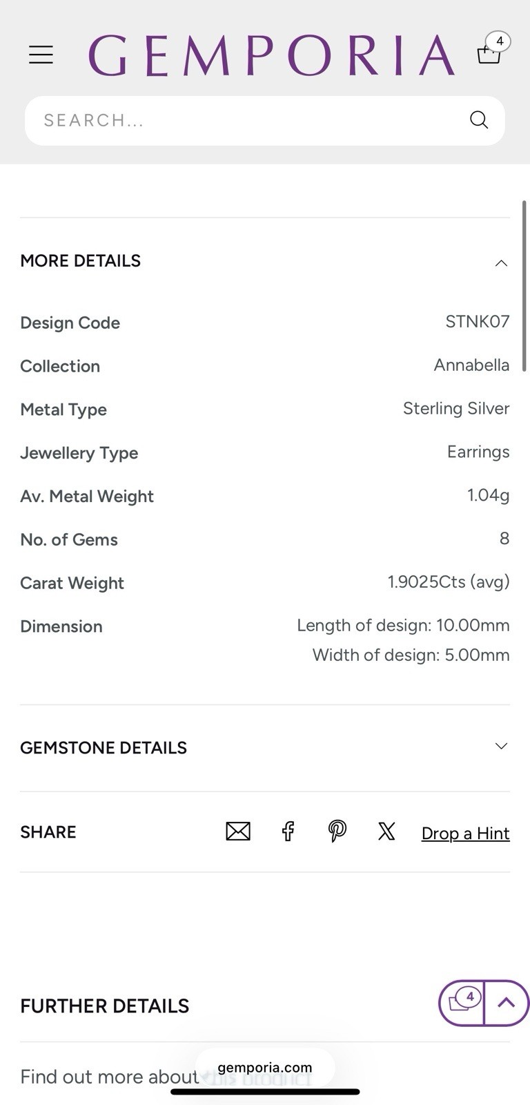 Gemporia NOT ENHANCED Bharat Ruby Stud Earrings | Sterling Silver BNWT COA Gift