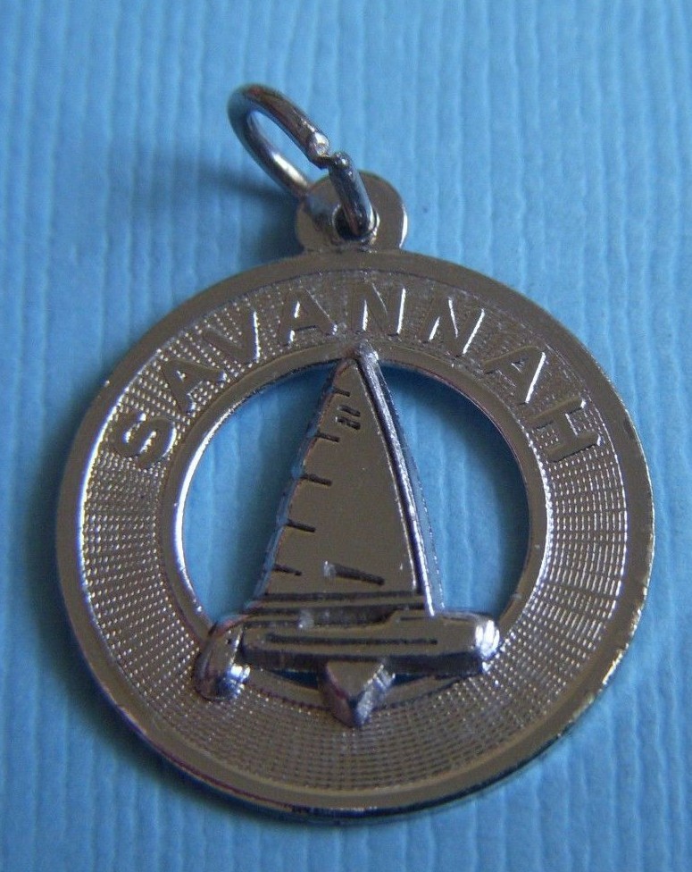 Sailboat Savannah Georgia sterling charm