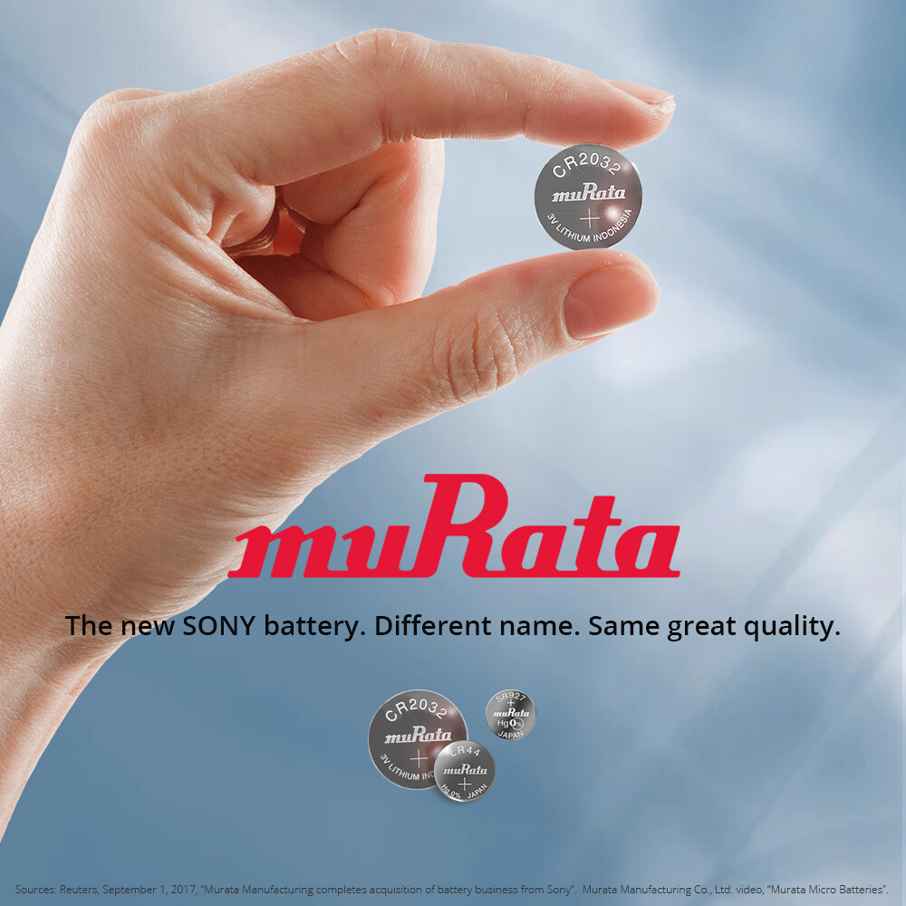 Murata SR 1.55V Silver Oxide Watch Batteries Low/High/Dual Drain (5 Batteries)