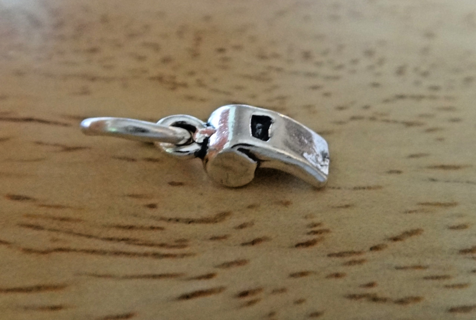 5x11mm TINY Sport Coach Referee Whistle Sterling Silver Charm