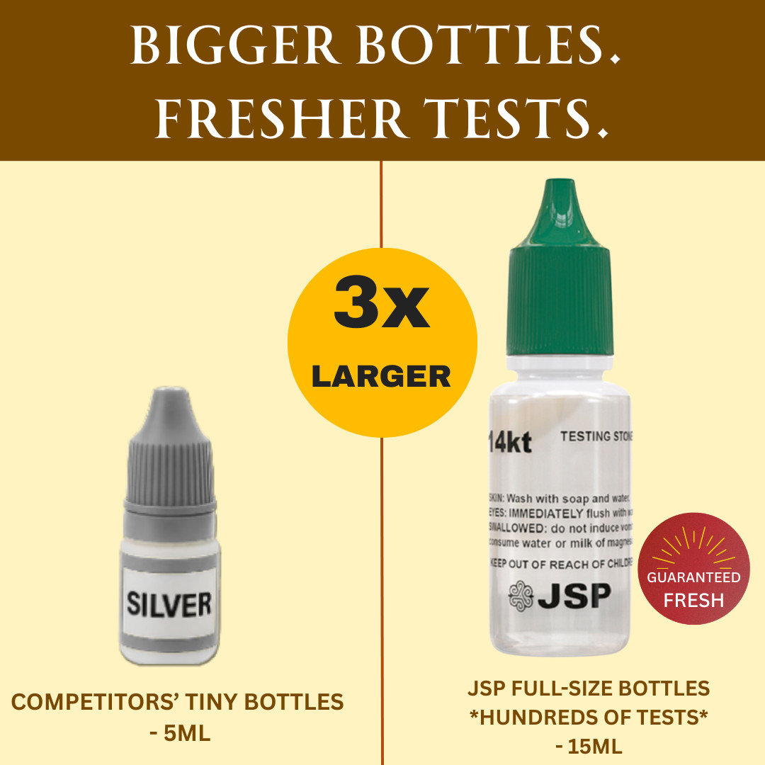 Gold Silver Platinum Testing Kit Test 9K 10K 12K 14k 18K 22K 999 925 Sterling
