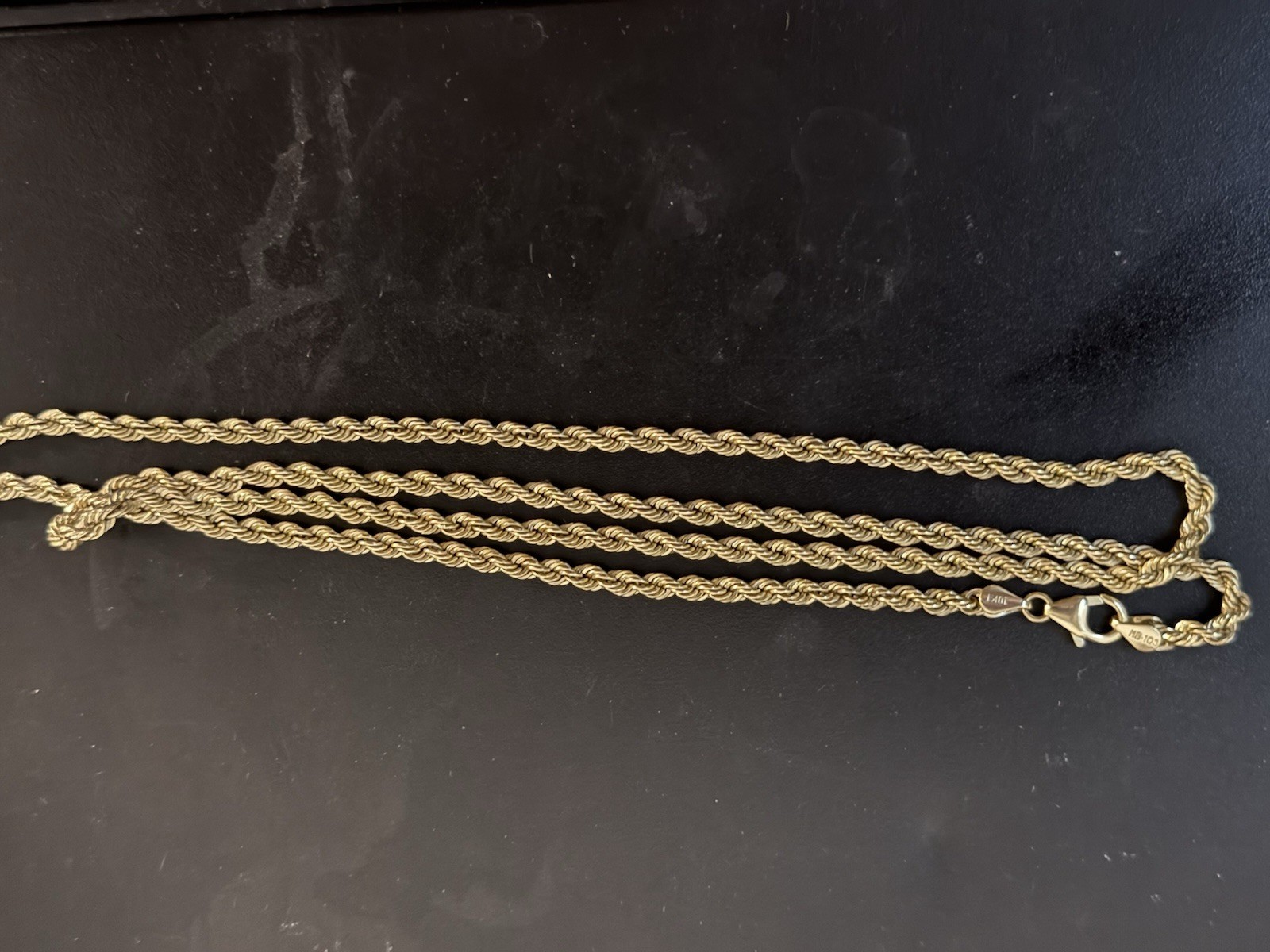 3mm Rope Chain 10k 26inches 6 Grams Yellow Gold