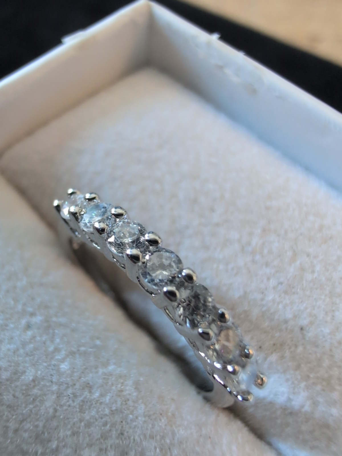 Sterling Silver Size 6 AAA Sapphire 1ct Band Ring Custom Eye Clean