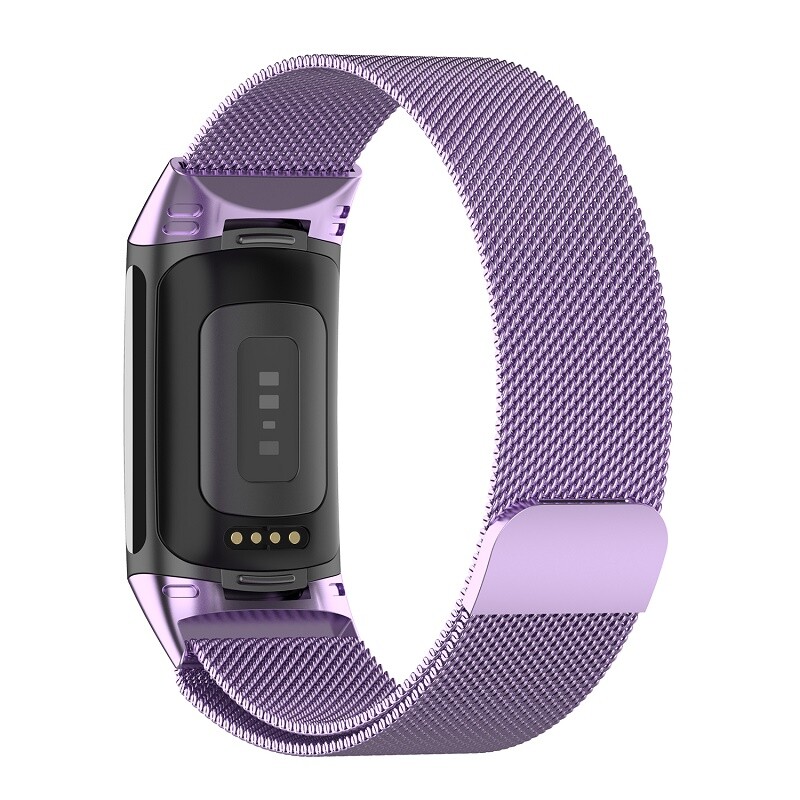 For Fitbit Charge 6 Replacement Strap Metal Milanese Magnetic Loop Steel Band