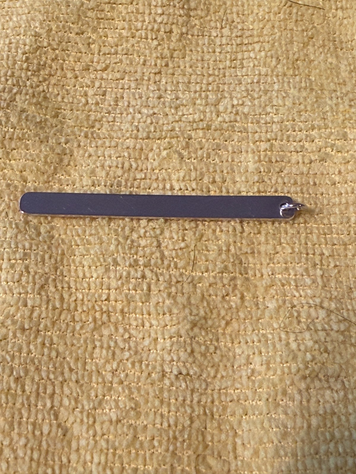 Vintage 925 Sterling Silver Vertical Bar Pendant Blank Engravable Stick Charm