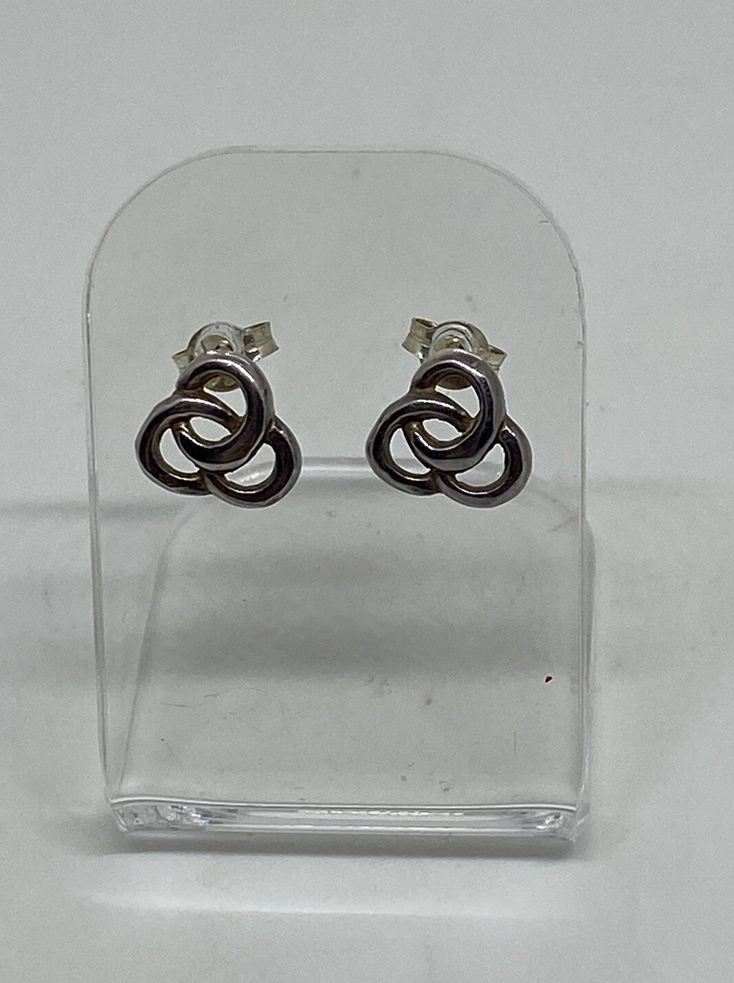 925 Sterling Silver Celtic Stud Earrings Triquetra Symbol Pierced Dainty 1cm