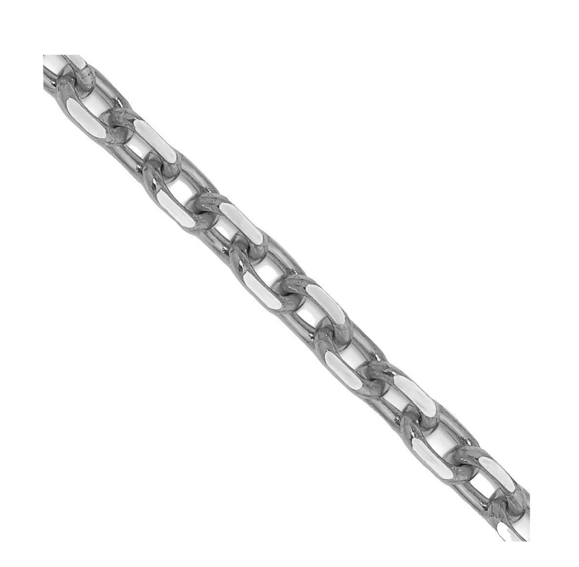 Cable Round Open Link Diamond-cut – 14K Yellow or White Gold – 16, 18, 20, 22, 2