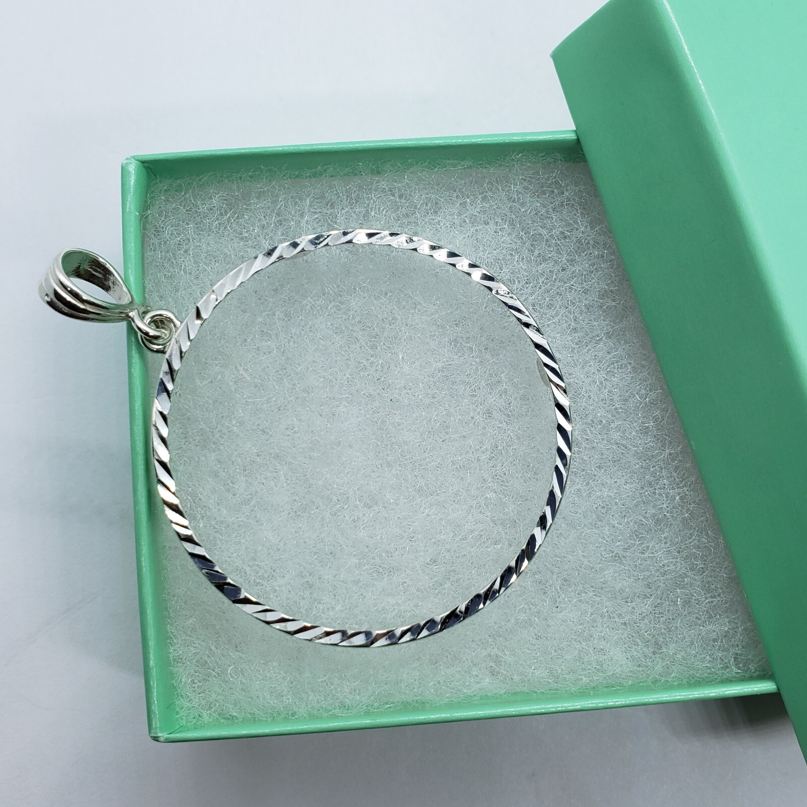Sterling Silver 1 Onza Plata Libertad 36 mm Coins Bezel Prong Back Diamond Cut