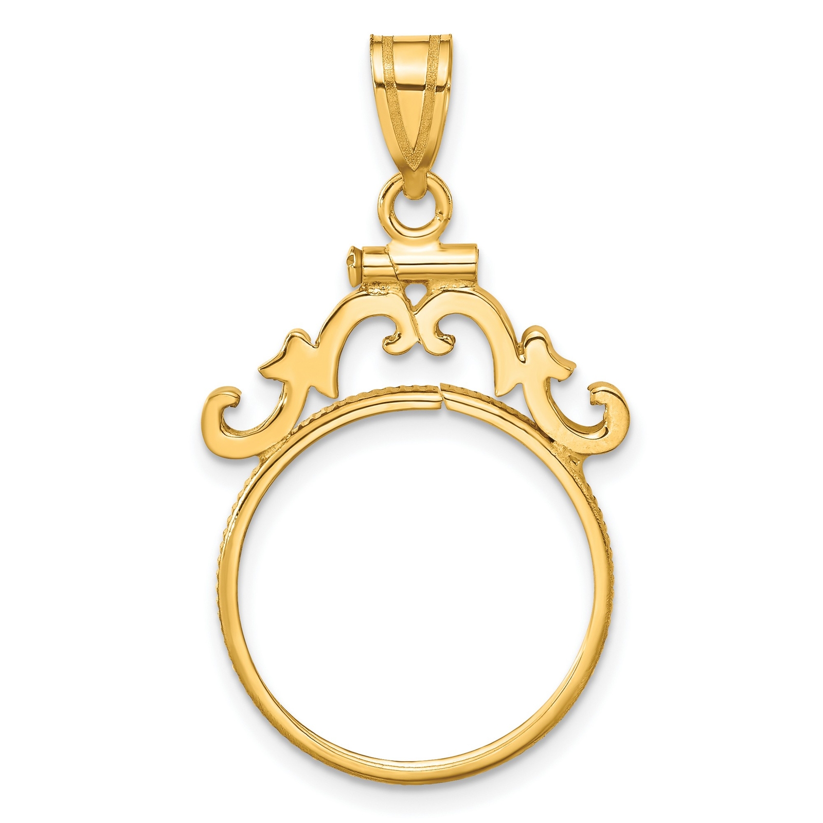 1908-1929 US $2.50 Indian Quarter Eagle Screw Top French Coin Bezel in 14k Gold