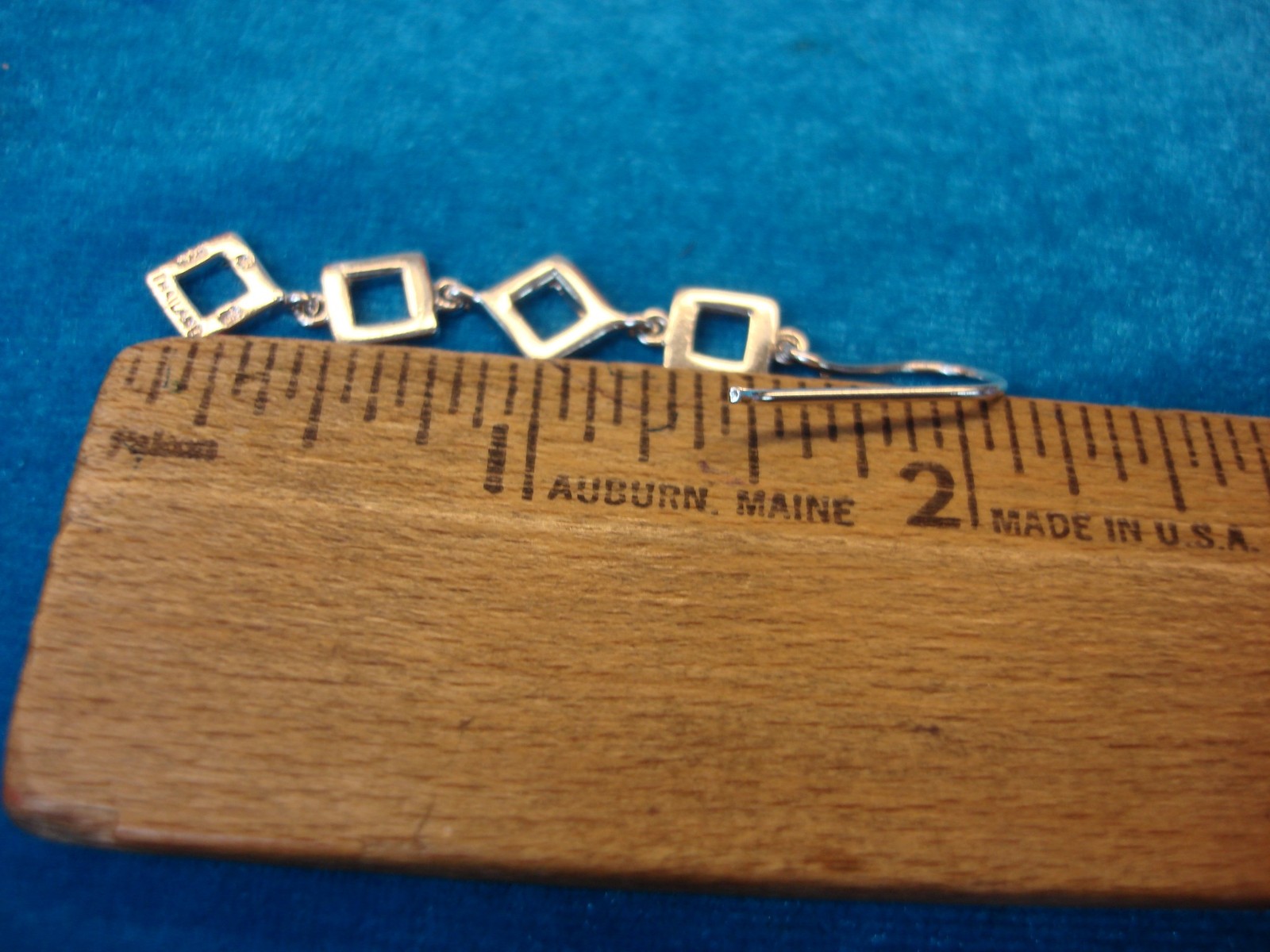 STYLISH STERLING SILVER CUBE EARRINGS – WELL MADE & NICE