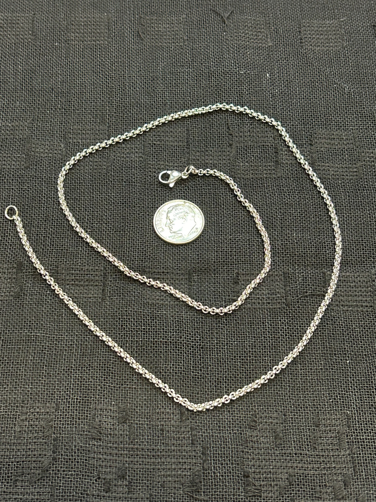 Stainless steel tarnish free Rolo neck chain in 20”. SSC22 FREE SHIPPING IN THE