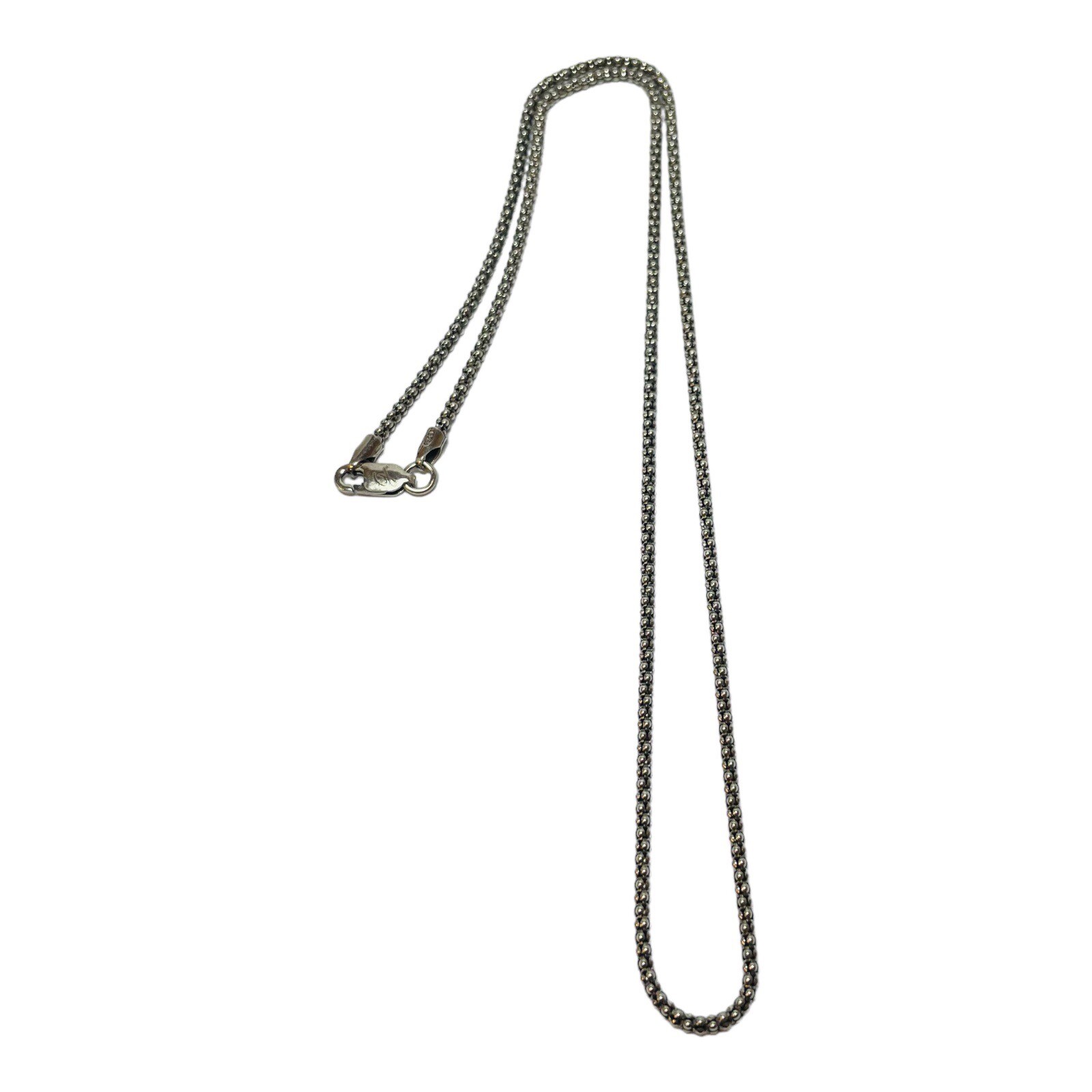 Samuel B Sterling 925 Silver Popcorn Chain Necklace 17 in