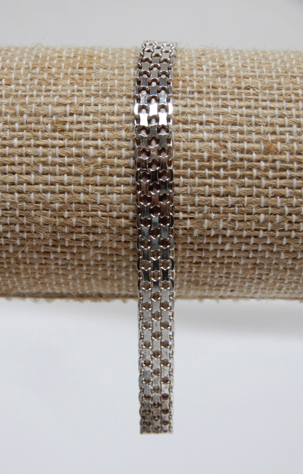 OTC Italy Sterling Silver Flat Mesh Link Bracelet 925 7in EUC