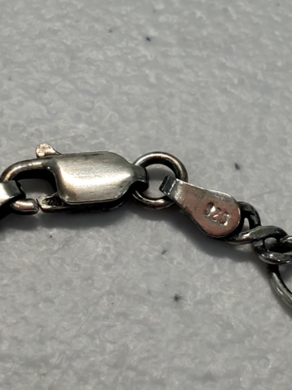 Vintage Solid Sterling Silver Layered Crystal Necklace