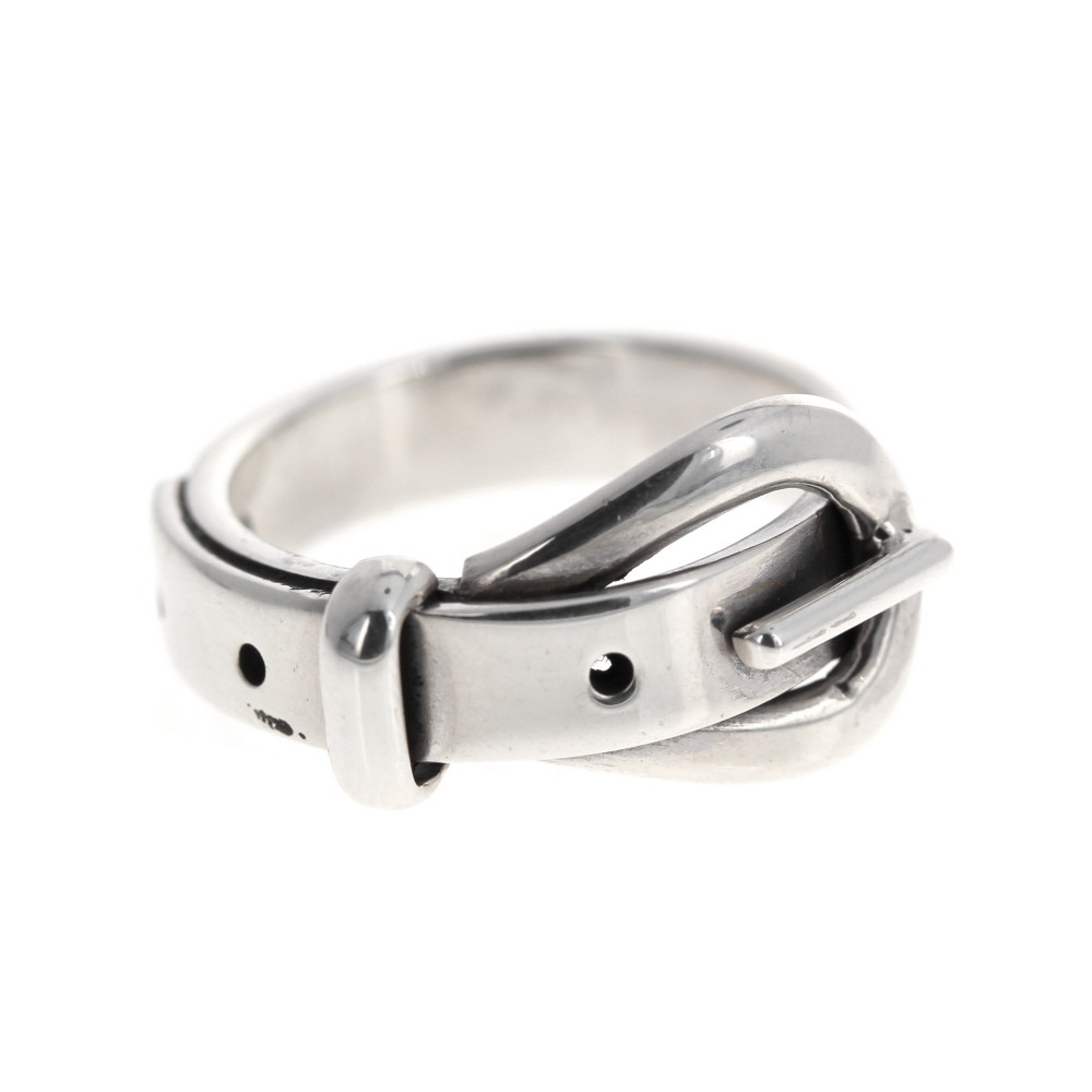 Sterling Silver Buckle Ring, 5mm Band, Belt Ring, Novelty Ring, .925 Sterling