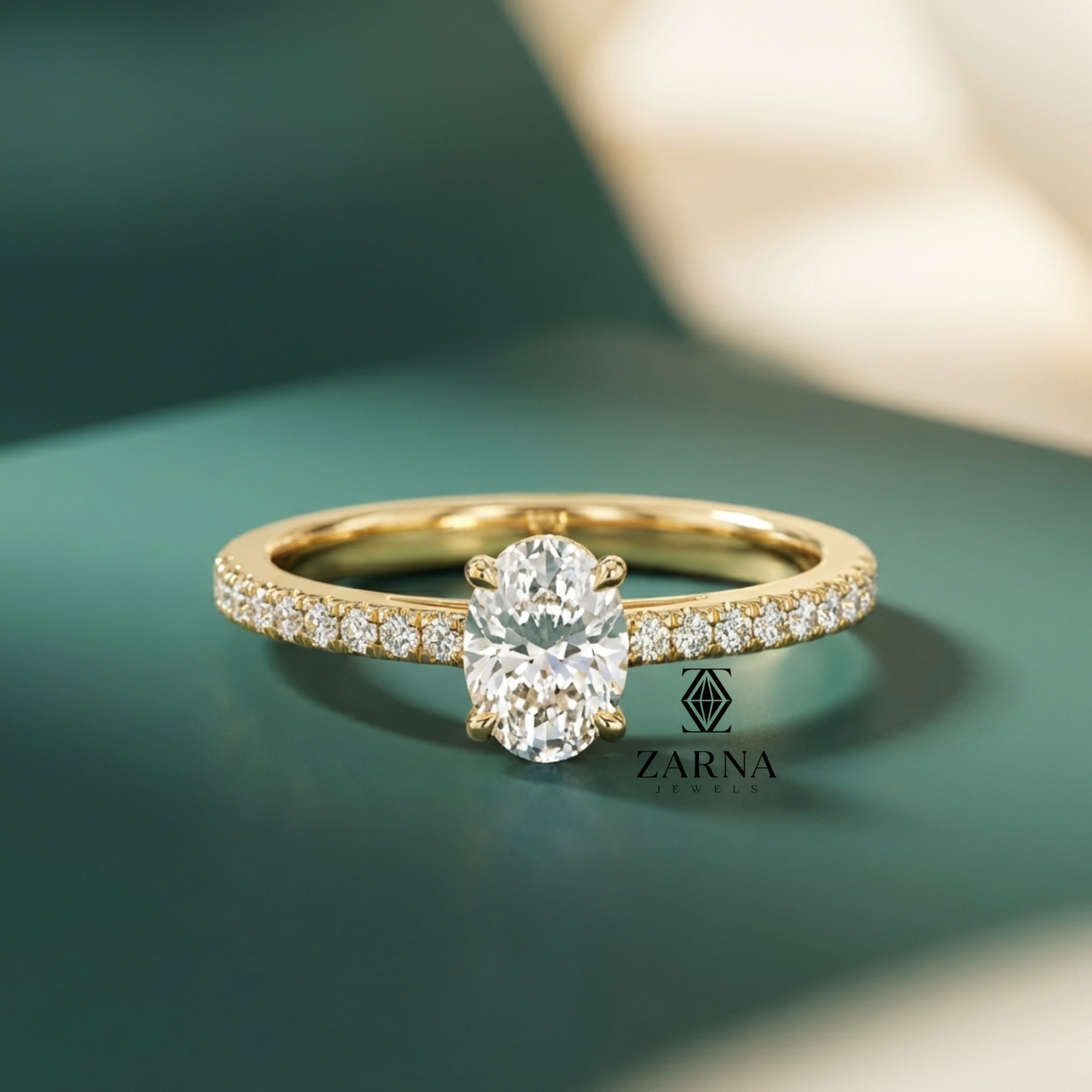 1.00 Ct. Oval Cut Solitaire Lab Grown Diamond Engagement Ring Gift For Her
