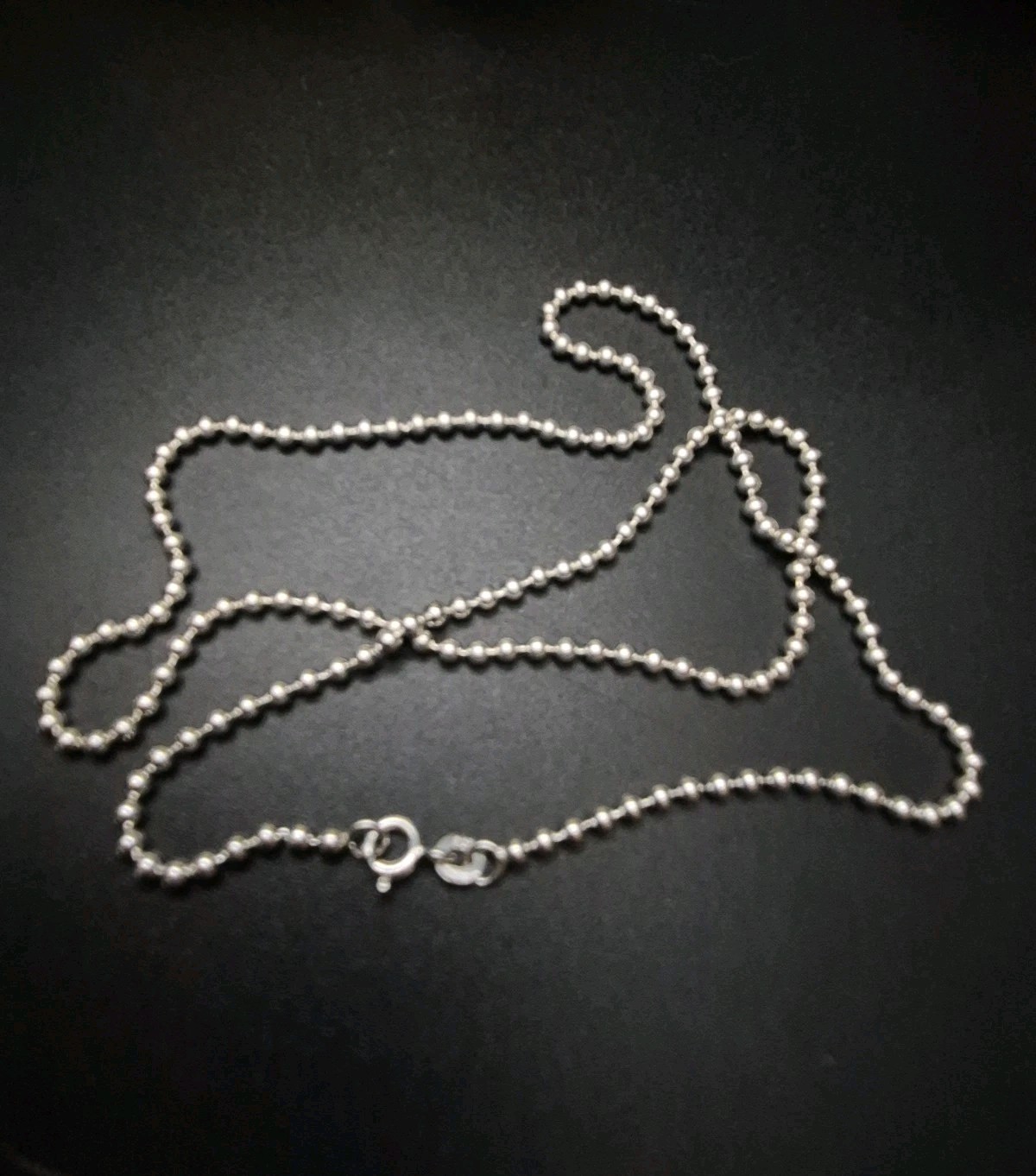 CHAIN – NEW Hallmarked Sterling Silver Ball / Bead Chain 20″ Necklace.