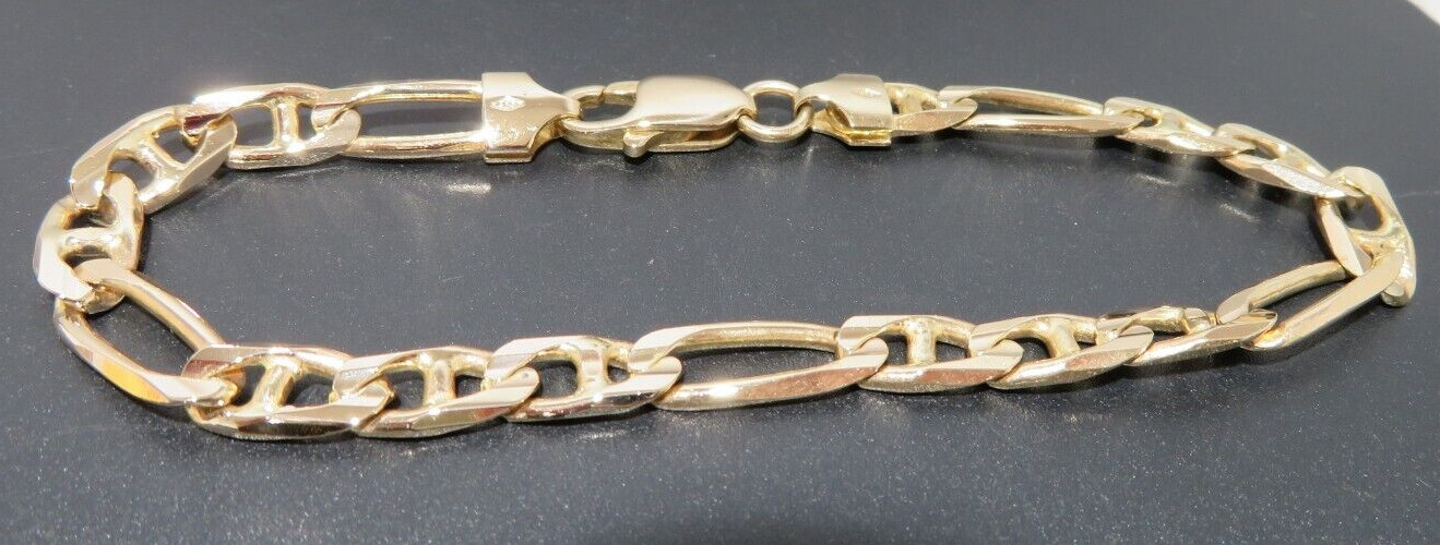 14K YG FIGARUCCI LINK BRACELET 8.25″ LONG 6.46 MM WIDE 17.22 grams (AI-2309)