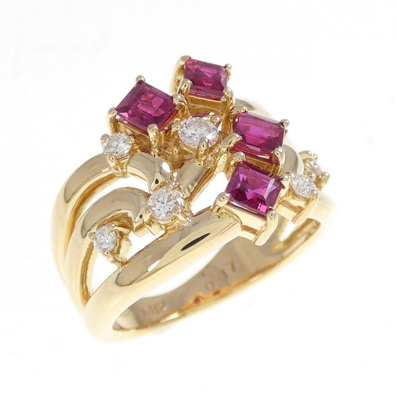 Authentic Tasaki Ruby Ring 0.82ct #230-000-181-9839