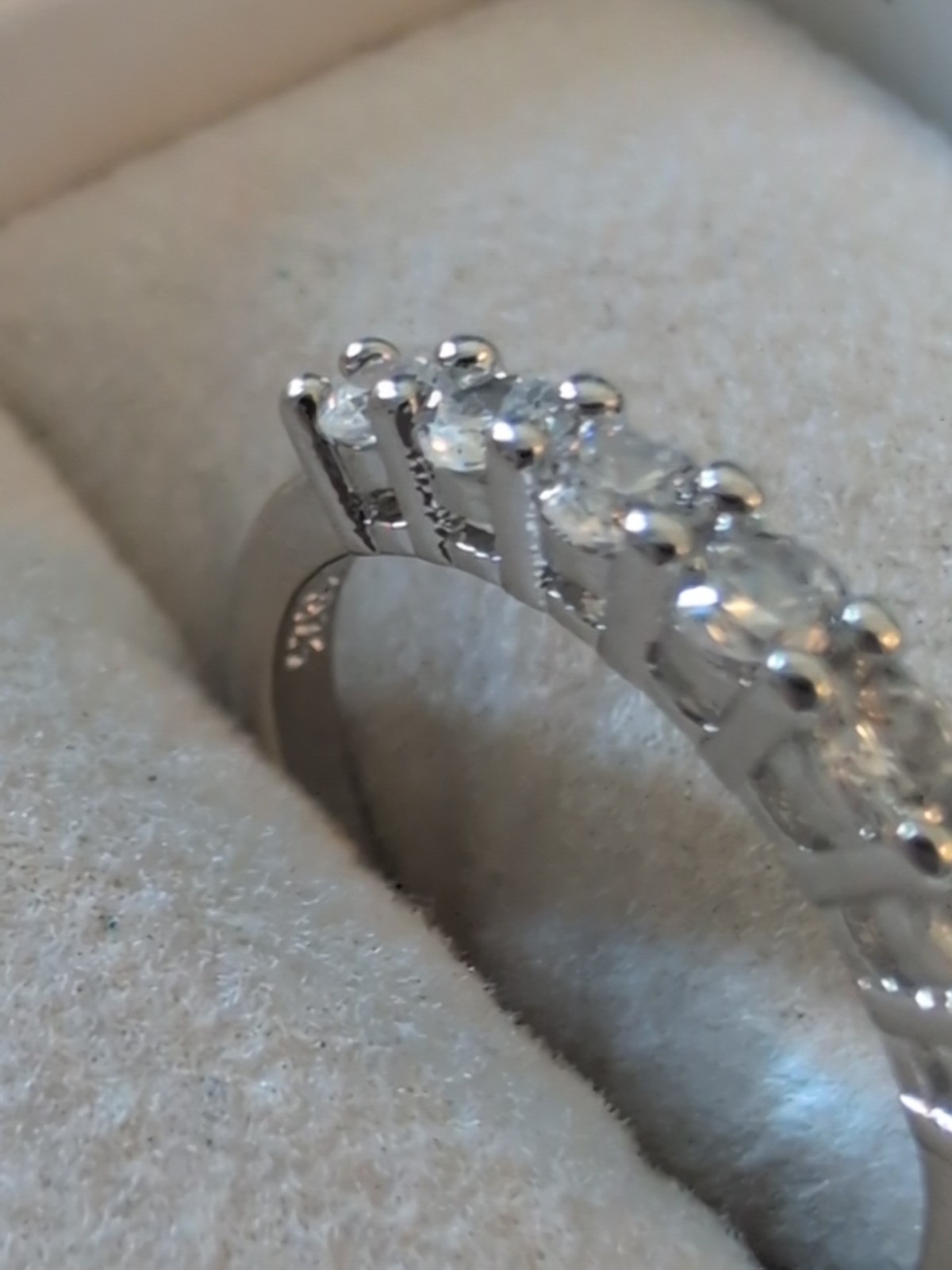 Sterling Silver Size 6 AAA Sapphire 1ct Band Ring Custom Eye Clean
