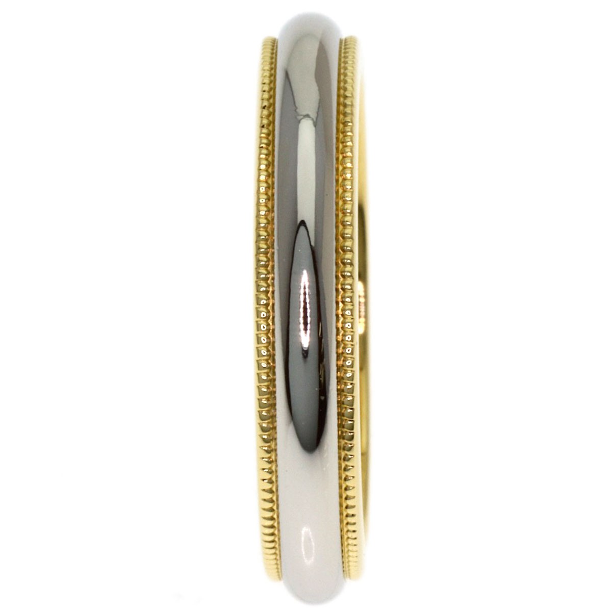 TIFFANY&Co. Milgrain Ring Platinum PT950 18K Yellow Gold Ladies [Used]