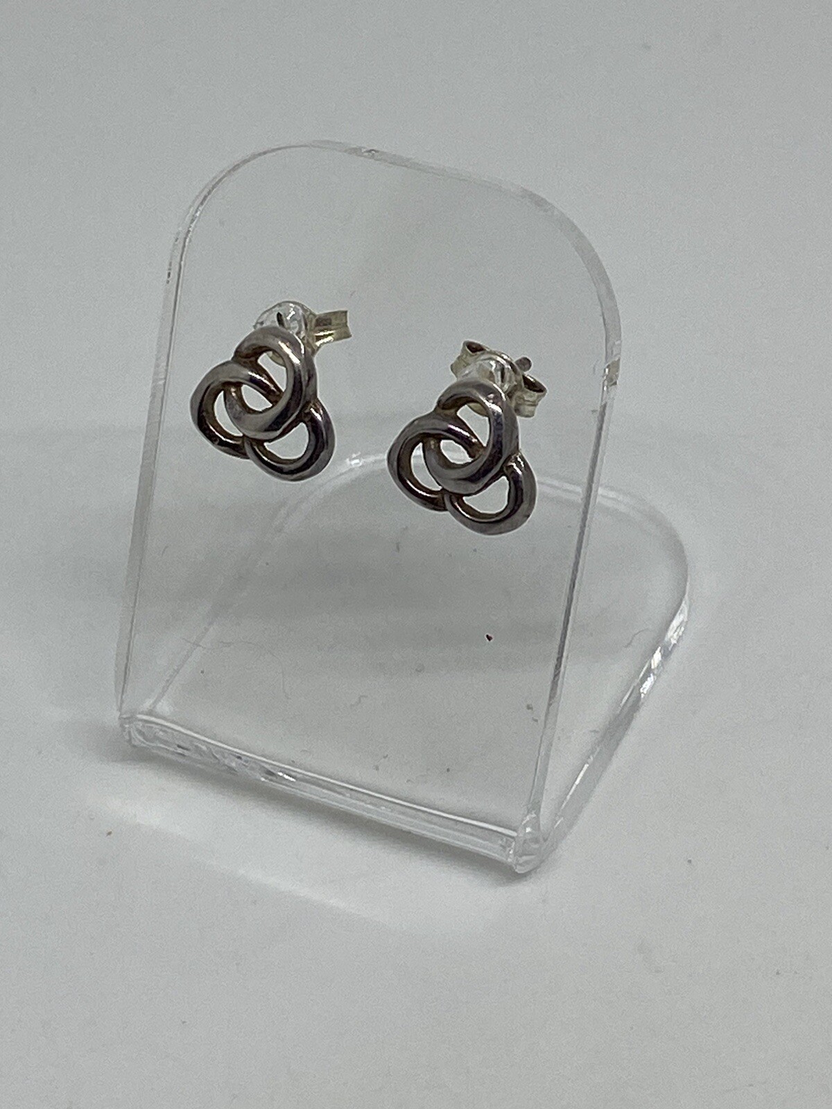 925 Sterling Silver Celtic Stud Earrings Triquetra Symbol Pierced Dainty 1cm
