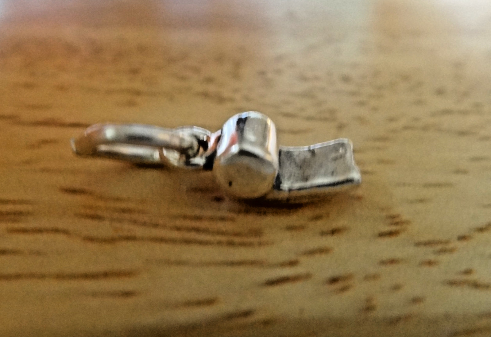 5x11mm TINY Sport Coach Referee Whistle Sterling Silver Charm