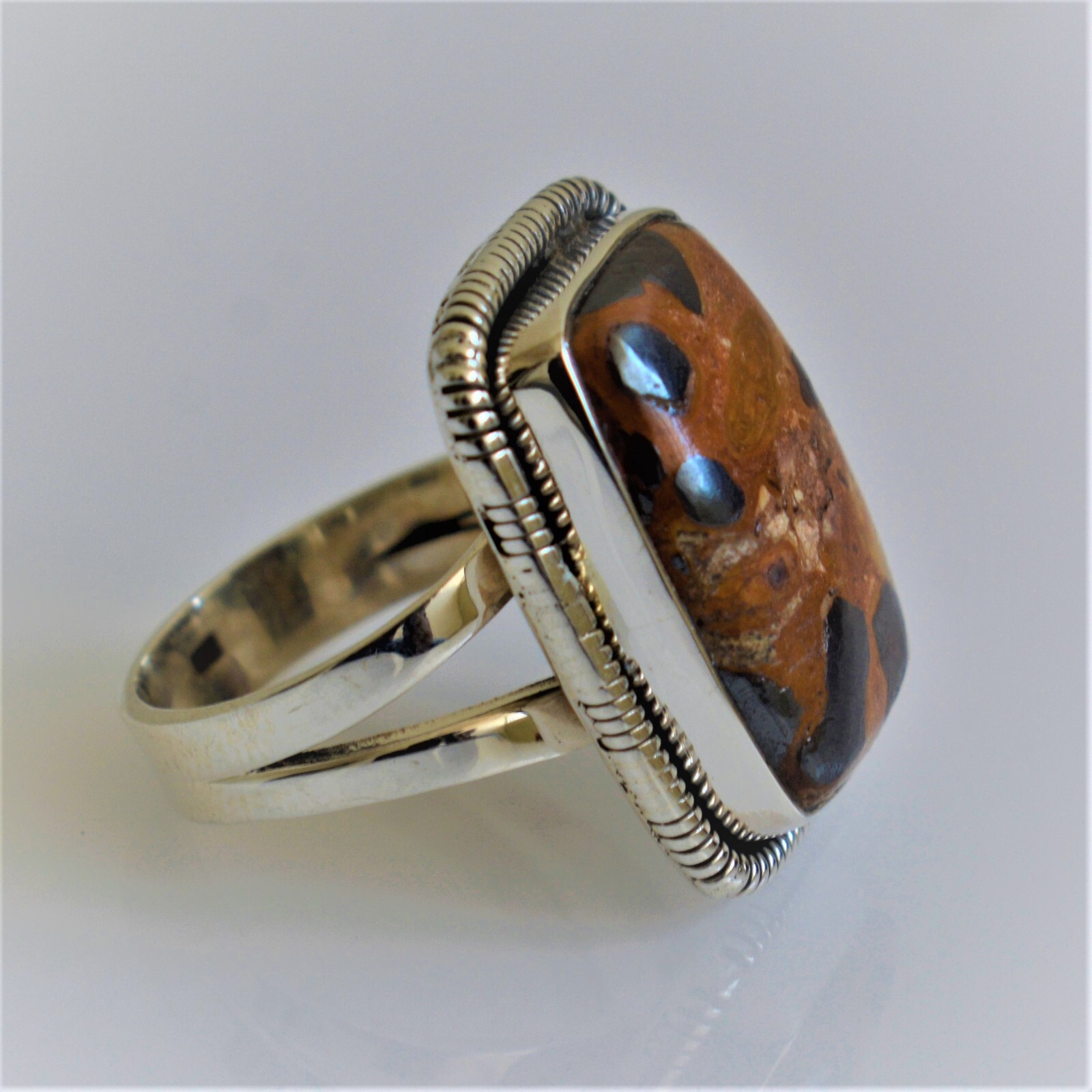 BAUXITE NATURAL GEMSTONE 925 SOLID STERLING SILVER HANDMADE JEWELRY RING 3 TO 12